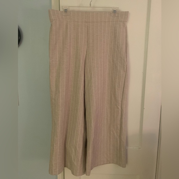 Jones & Co Jones New York Crop Wide Leg High Rise Ponte Pants Size L - Picture 1 of 10